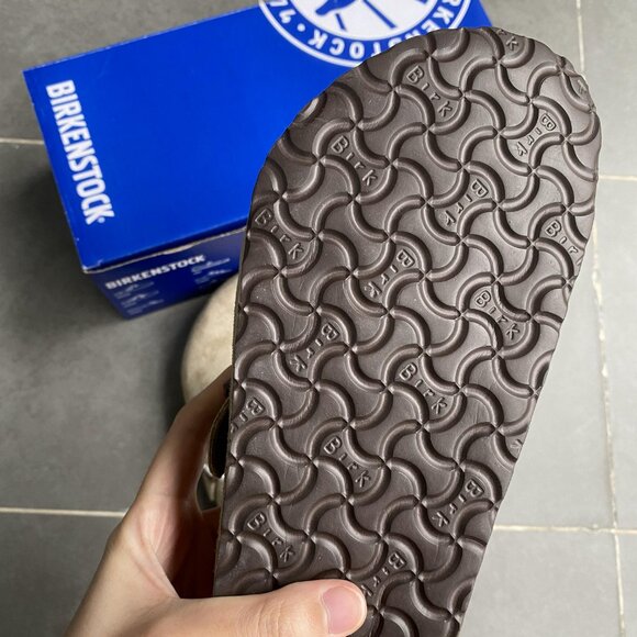 New Birkenstock Sandals Boston taupe suede mule clogs womens Slipper - Picture 4 of 8